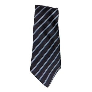 John Henry Men's Blue Striped Necktie Silk Made USA‎ Classic